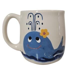 Vintage MAUI HAWAII Souvenir Mug Whale Hand Painted Pots 'N Stuff Coffee Cup